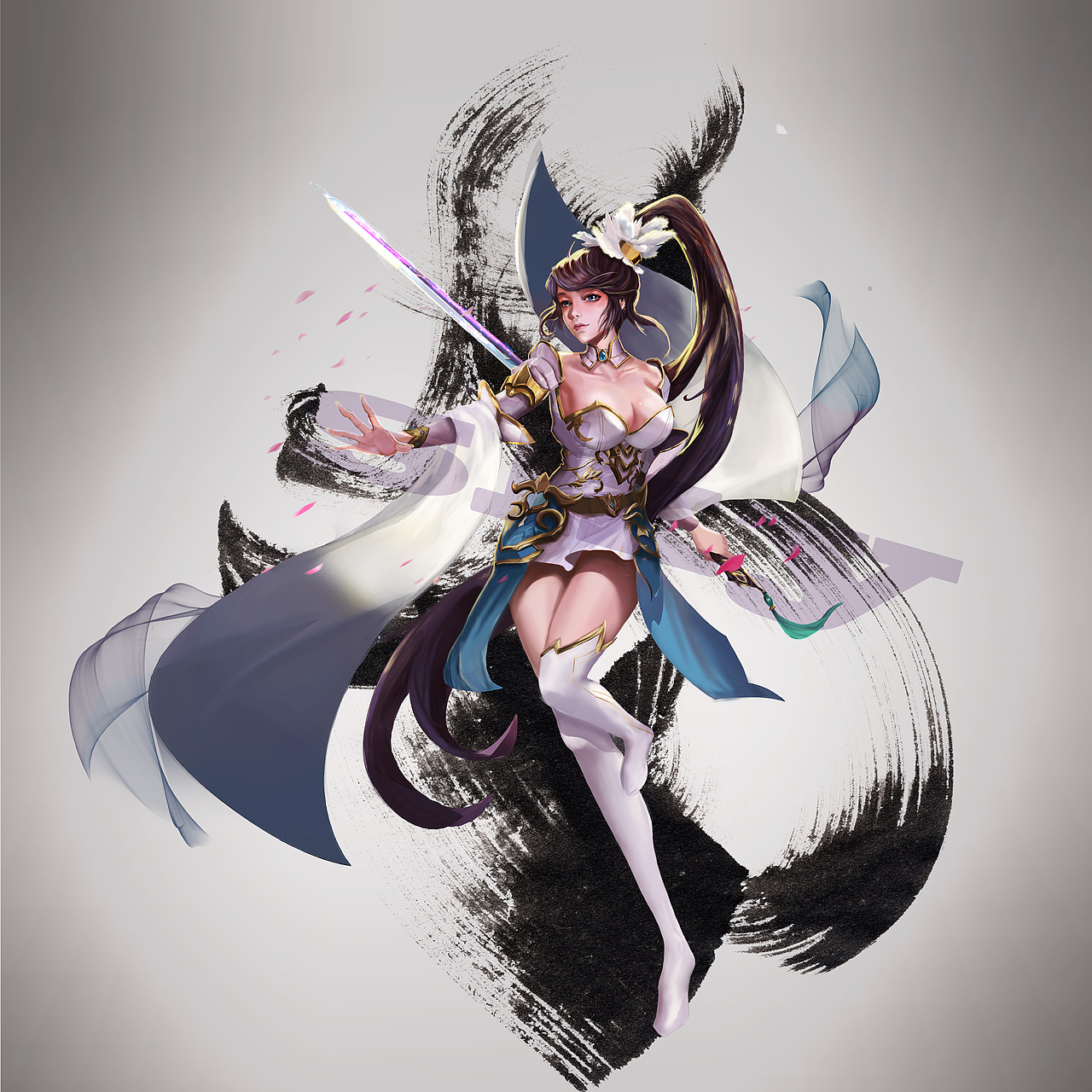 仙侠|插画|游戏原画|shisky_原创作品-站酷zcool