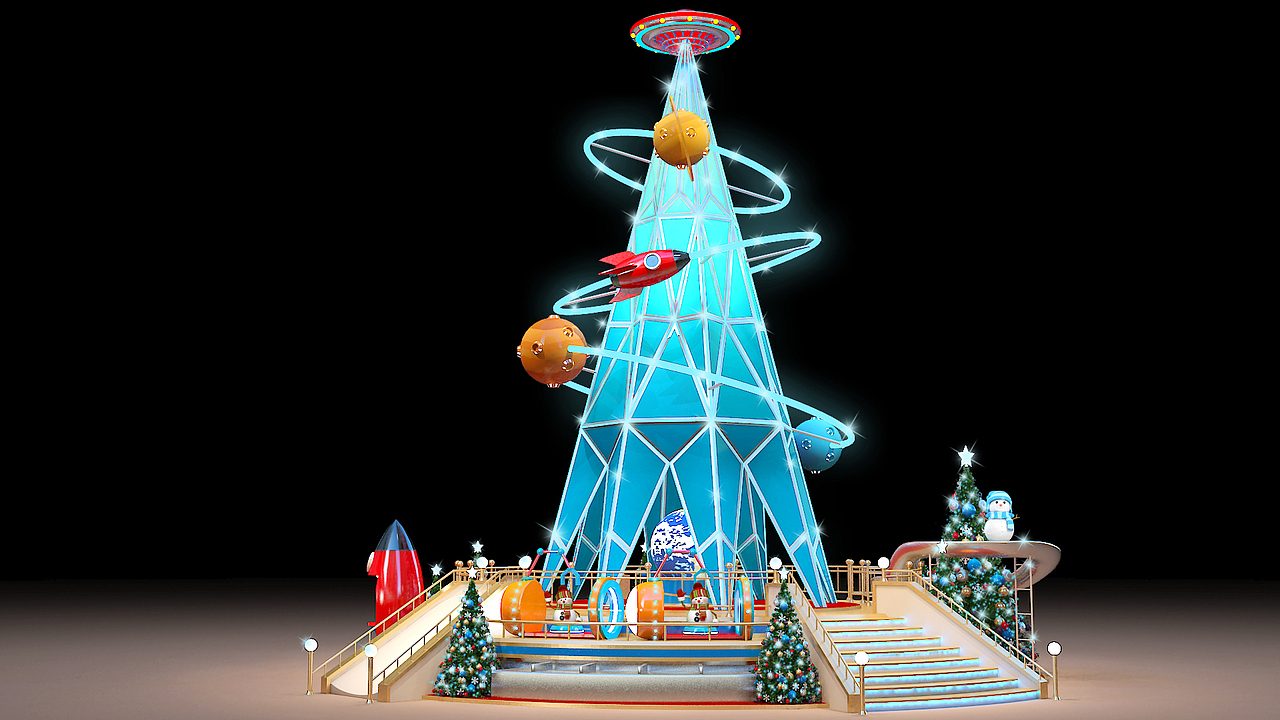 2017圣诞美陈|深圳益田假日天地星球圣诞（图ZMTI1OTA3MzI4） - 其他三维 - 站酷设计师Kirua_y原创素材 - 站酷ZCOOL