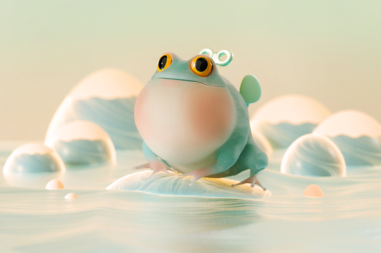 小青蛙壁纸可爱图片