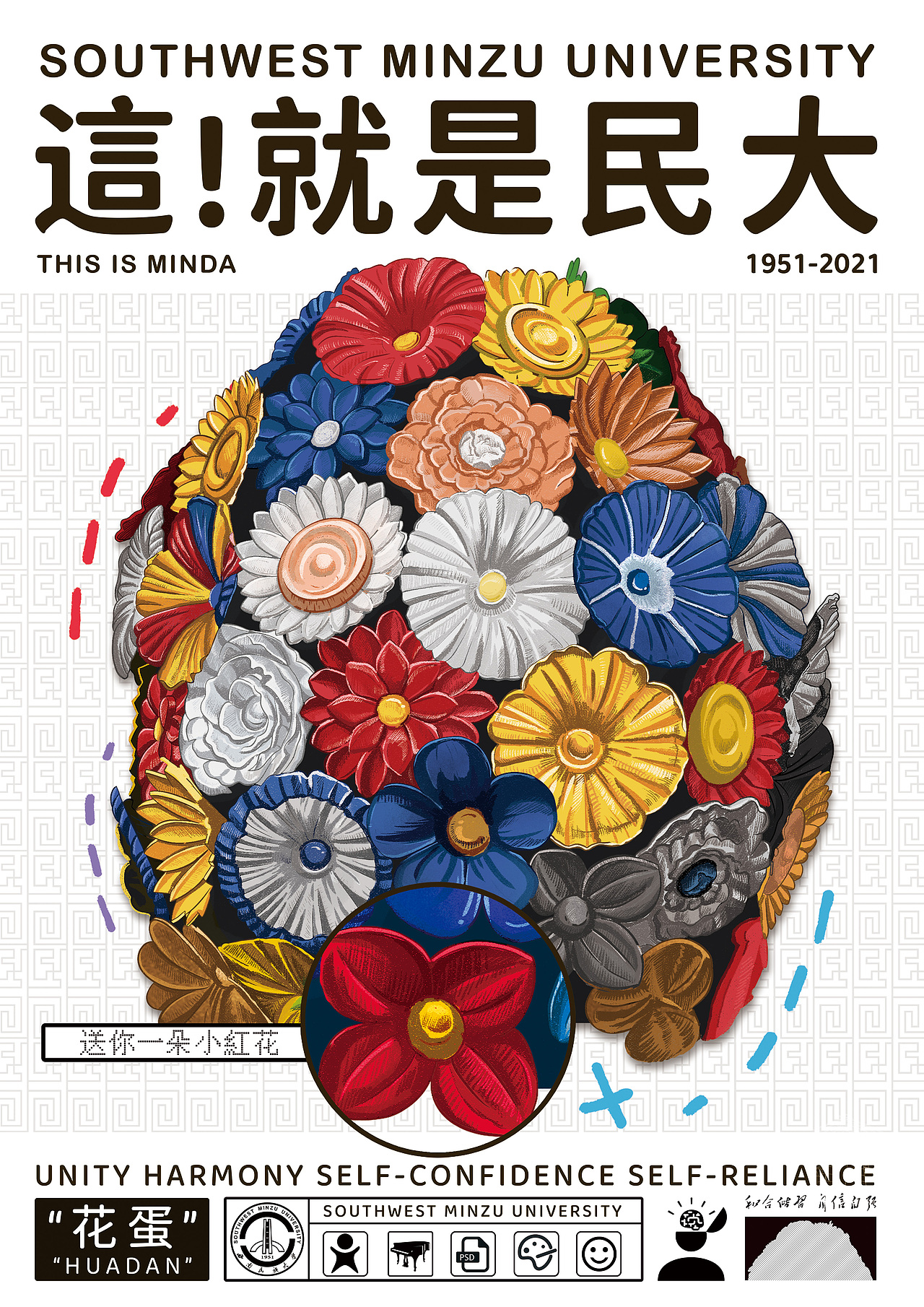西南民族大学《這！就是民大》校园文创（图ZMjU4NTc0Njg0） - 海报 - 站酷设计师_大何_原创素材 - 站酷ZCOOL