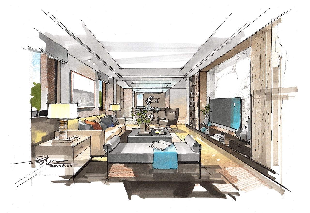 陈红卫老师,沙沛老师马克笔色彩作品分享