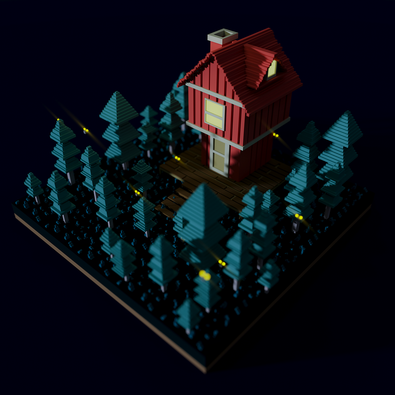 MagicaVoxel 体素作品 ——人总是习惯追逐光（图ZMjQzNzc0NzIw） - 场景 - 站酷设计师夜夜森林原创素材 - 站酷ZCOOL