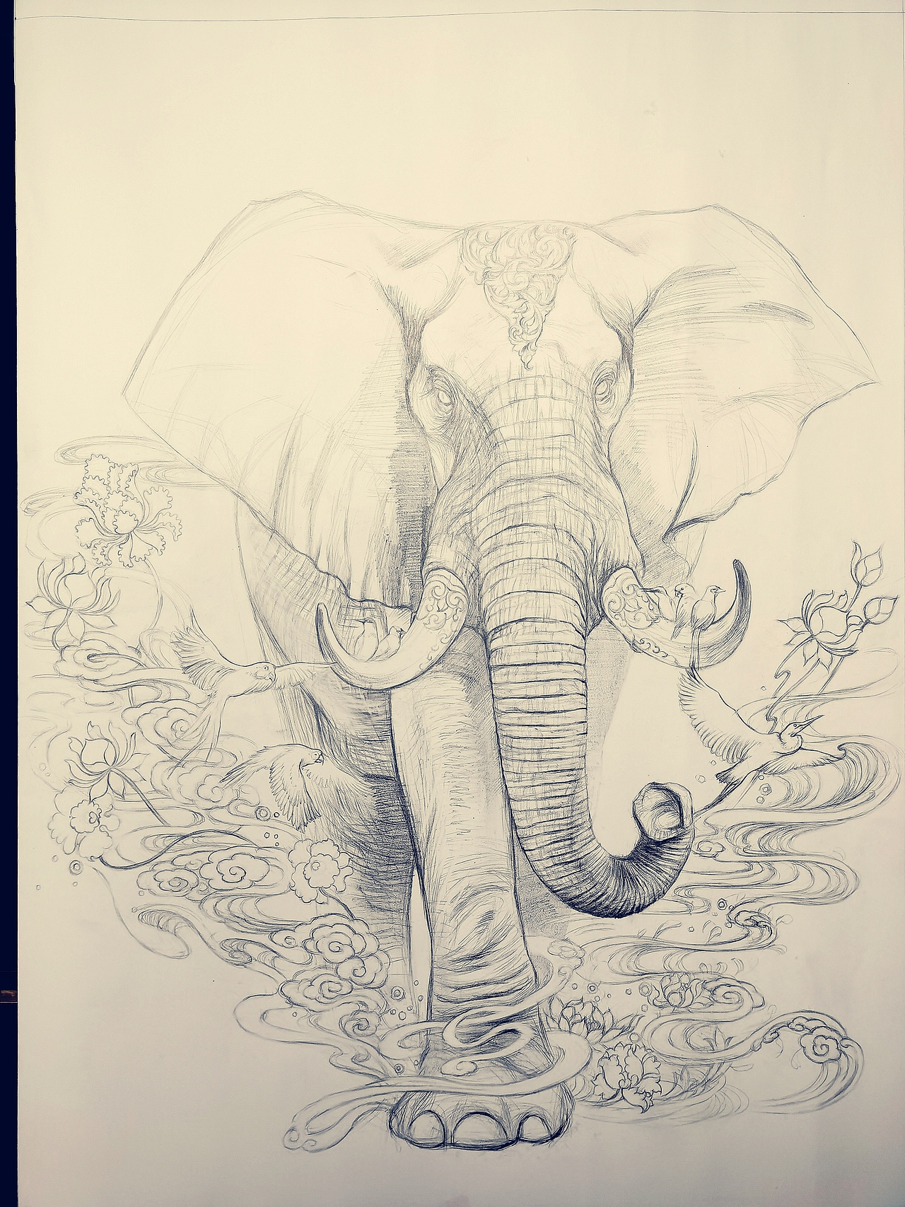 皮雕画《锦途》