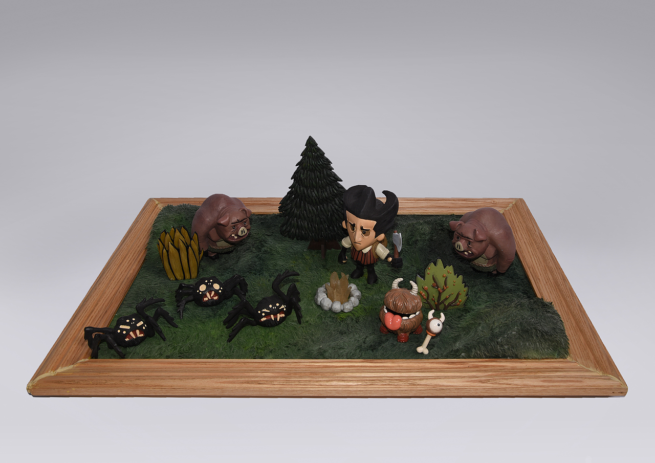 饥荒游戏场景模型手办