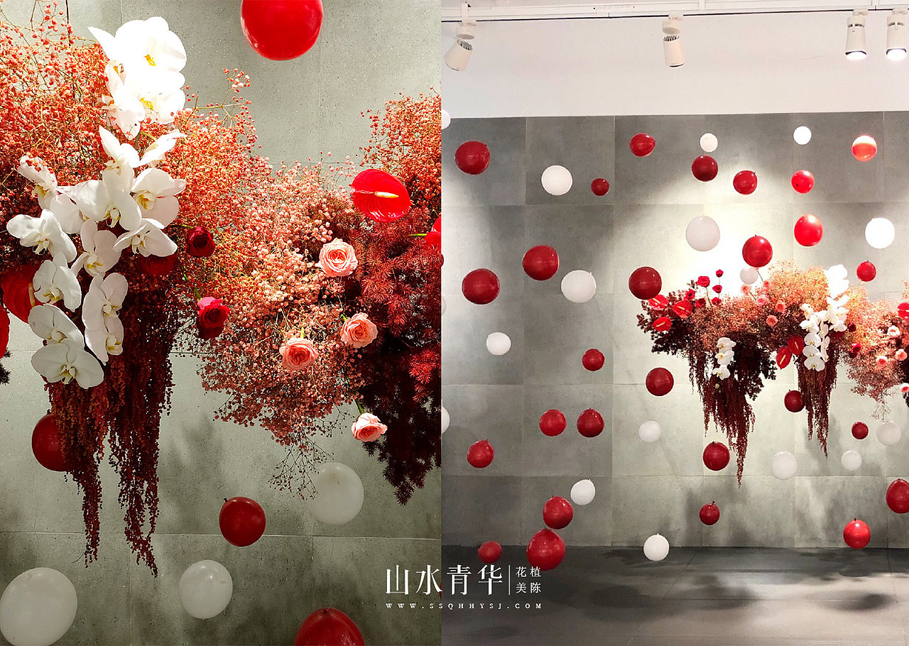 美陈软装中的商业花艺设计为品牌助力打卡的人太多了