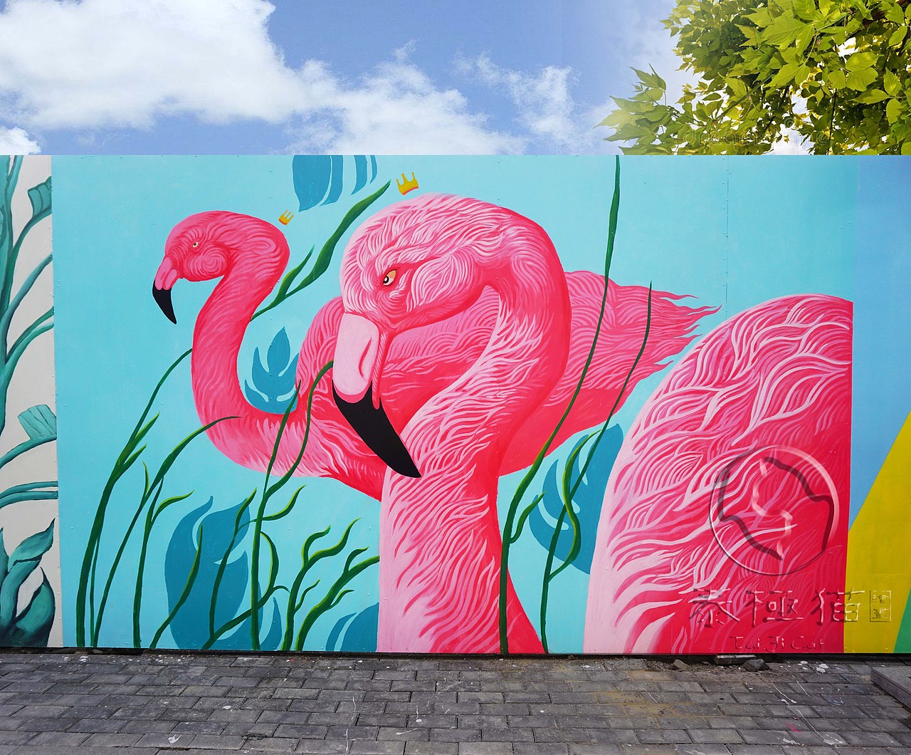 泰极猫墙绘重磅打造大型网红墙打卡圣地(一)|插画|新锐潮流插画|cenzi