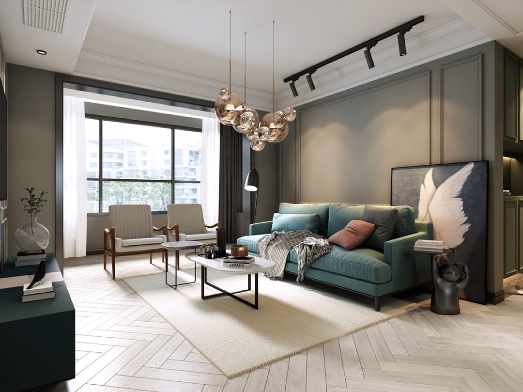 莫兰迪色系北欧风格|空间|家装设计|许小婉_原创作品-站酷zcool