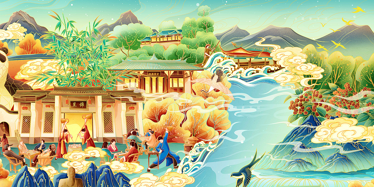 【印象成都】蜀味年货食品包装插画（图ZMjc4OTUzNzIw） - 商业插画 - 站酷设计师简爱手绘原创素材 - 站酷ZCOOL