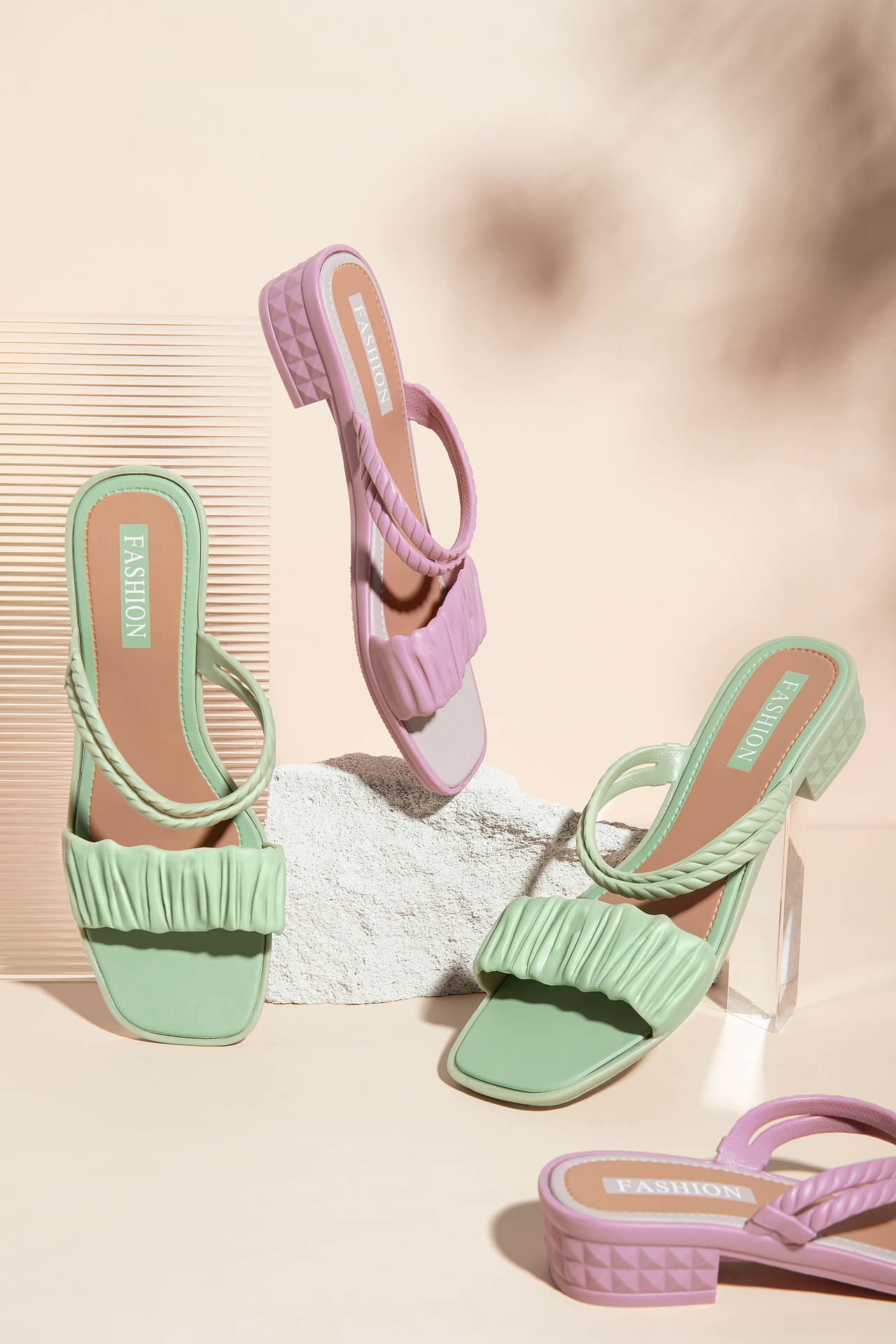 lisvin糖果色果冻凉拖鞋女鞋摆拍