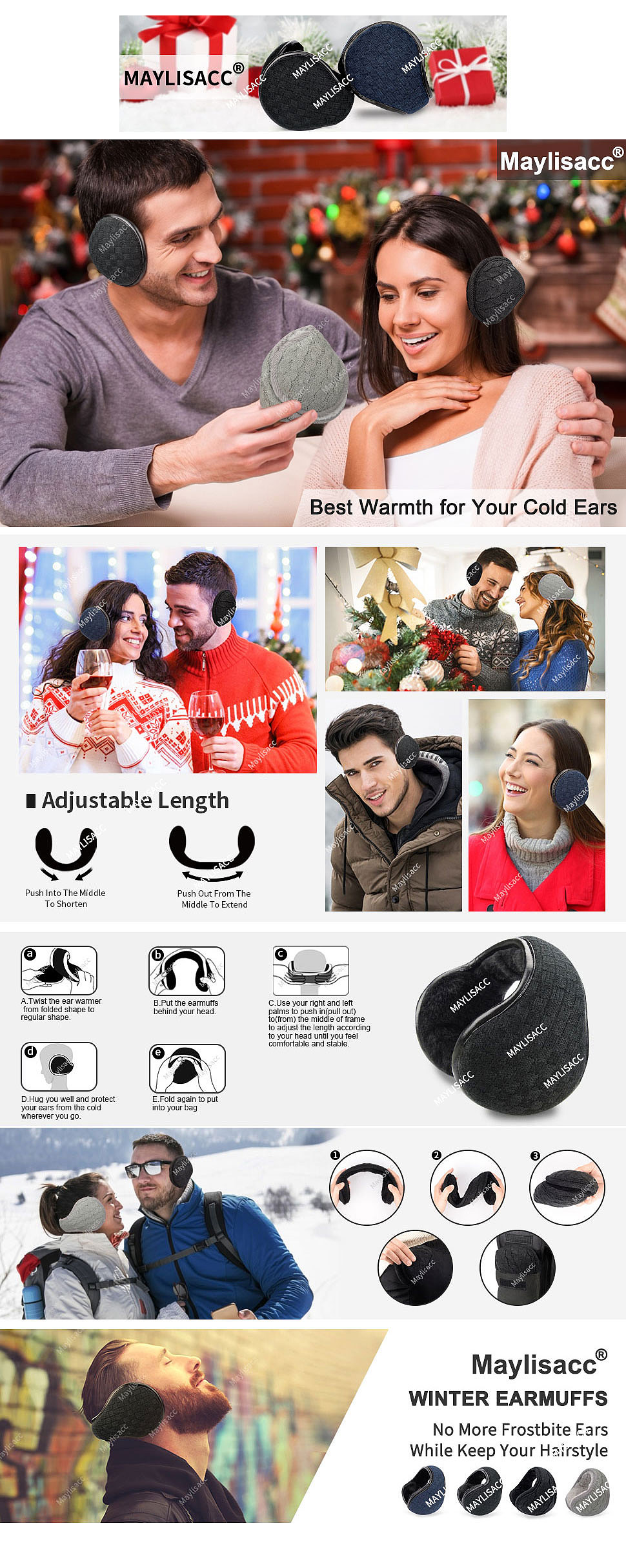 亚马逊帽子和耳套 A+页面