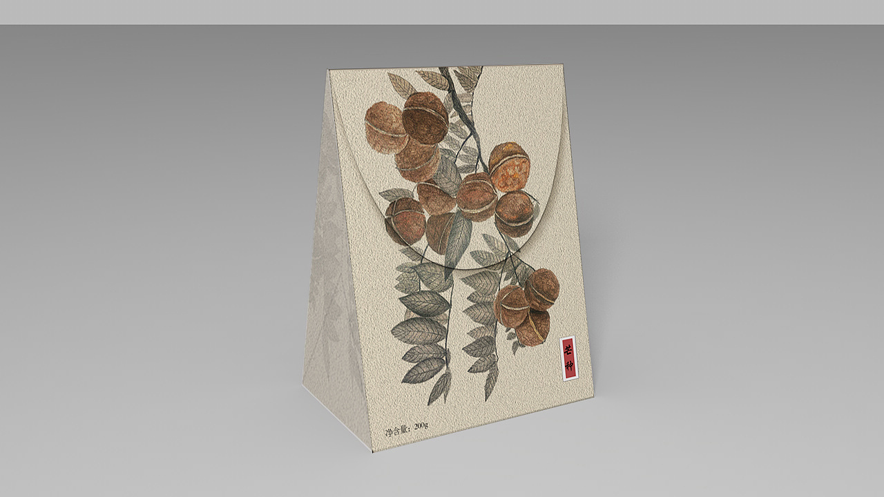 核桃包装 手绘插画