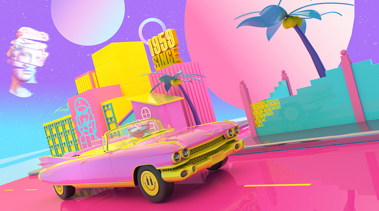 walking havana蒸汽波|三维|场景|剩下光年 - 原创作品 - 站酷 (zcool