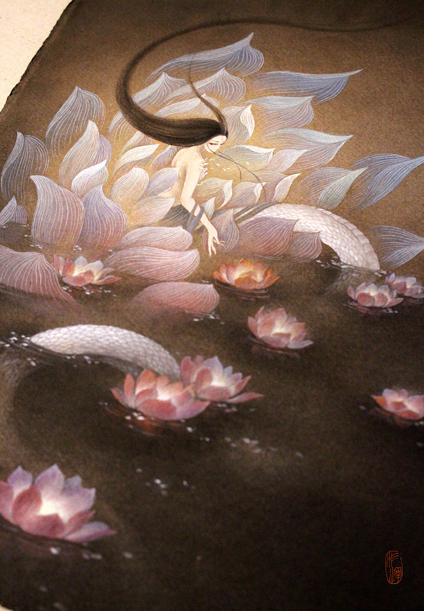 【中国百鬼】白蛇·化人（图ZMzc0MzkzMjg=） - 创作习作 - 站酷设计师画师杉泽原创素材 - 站酷ZCOOL