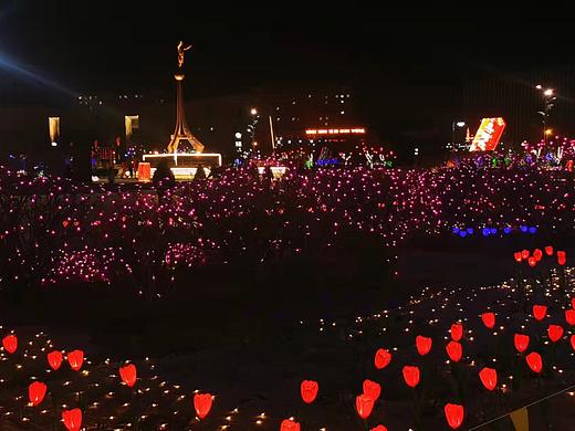 新年气氛金昌夜景