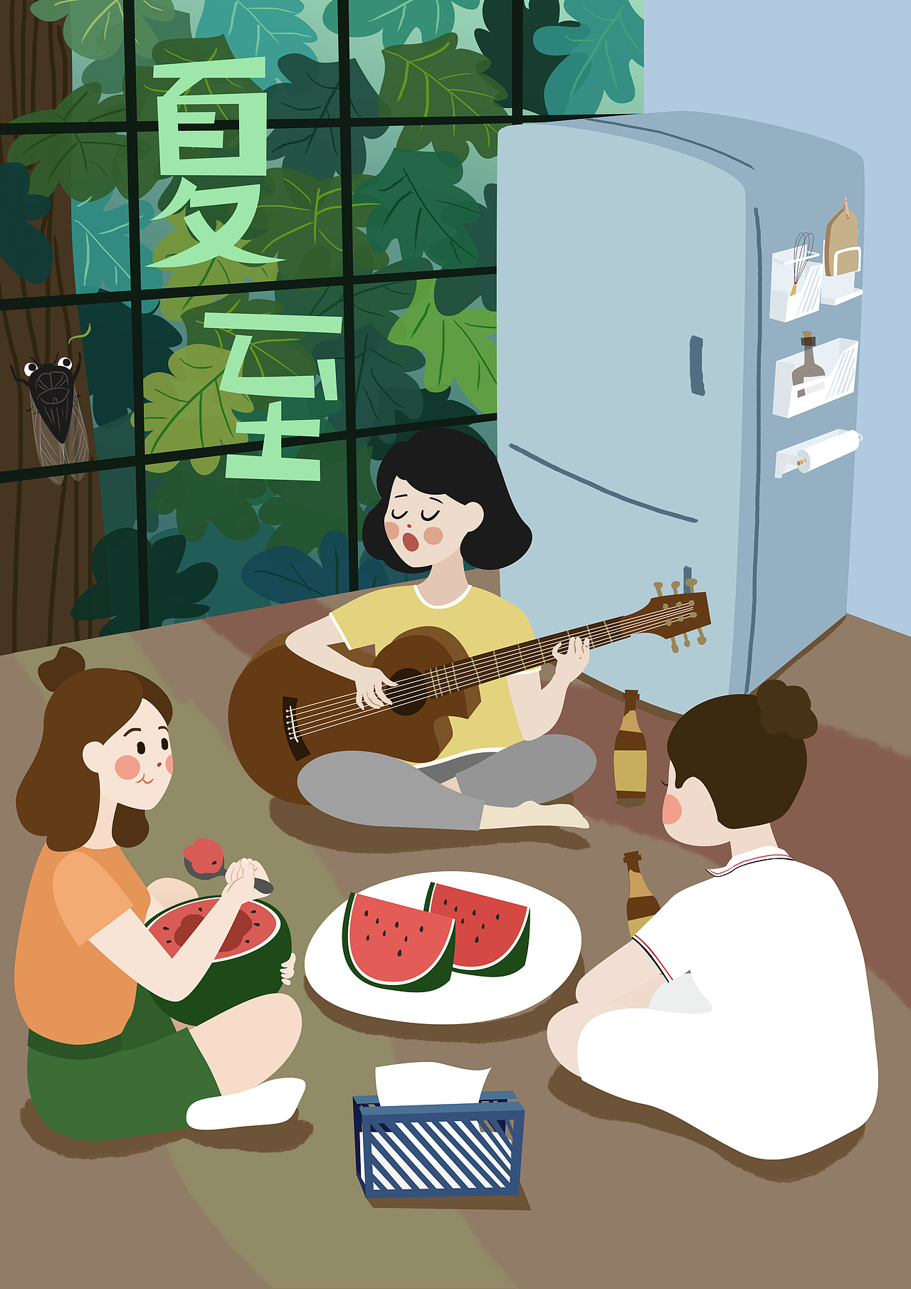 肥宅们的二十四节气（图ZMTQ0NDI0MzM2） - 商业插画 - 站酷设计师Mia米亚原创素材 - 站酷ZCOOL