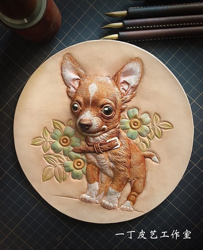 皮塑皮雕动物狗狗|手工艺|工艺品设计|一丁lucky_原创作品-站酷zcool