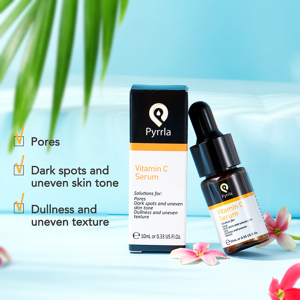 Pyrrla品牌维C精华液产品包装及主图设计