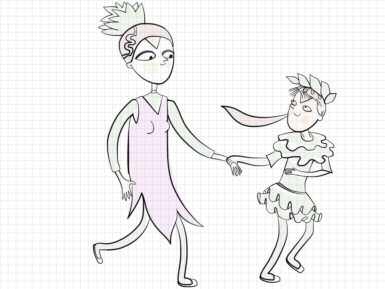 清新插画小美女绘制过程（图ZNDgzMjg0ODA=） - 商业插画 - 站酷设计师宾可斯的美酒原创素材 - 站酷ZCOOL