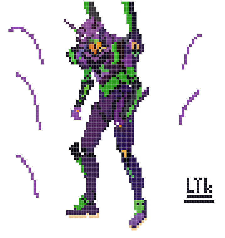 初号机像素画练习