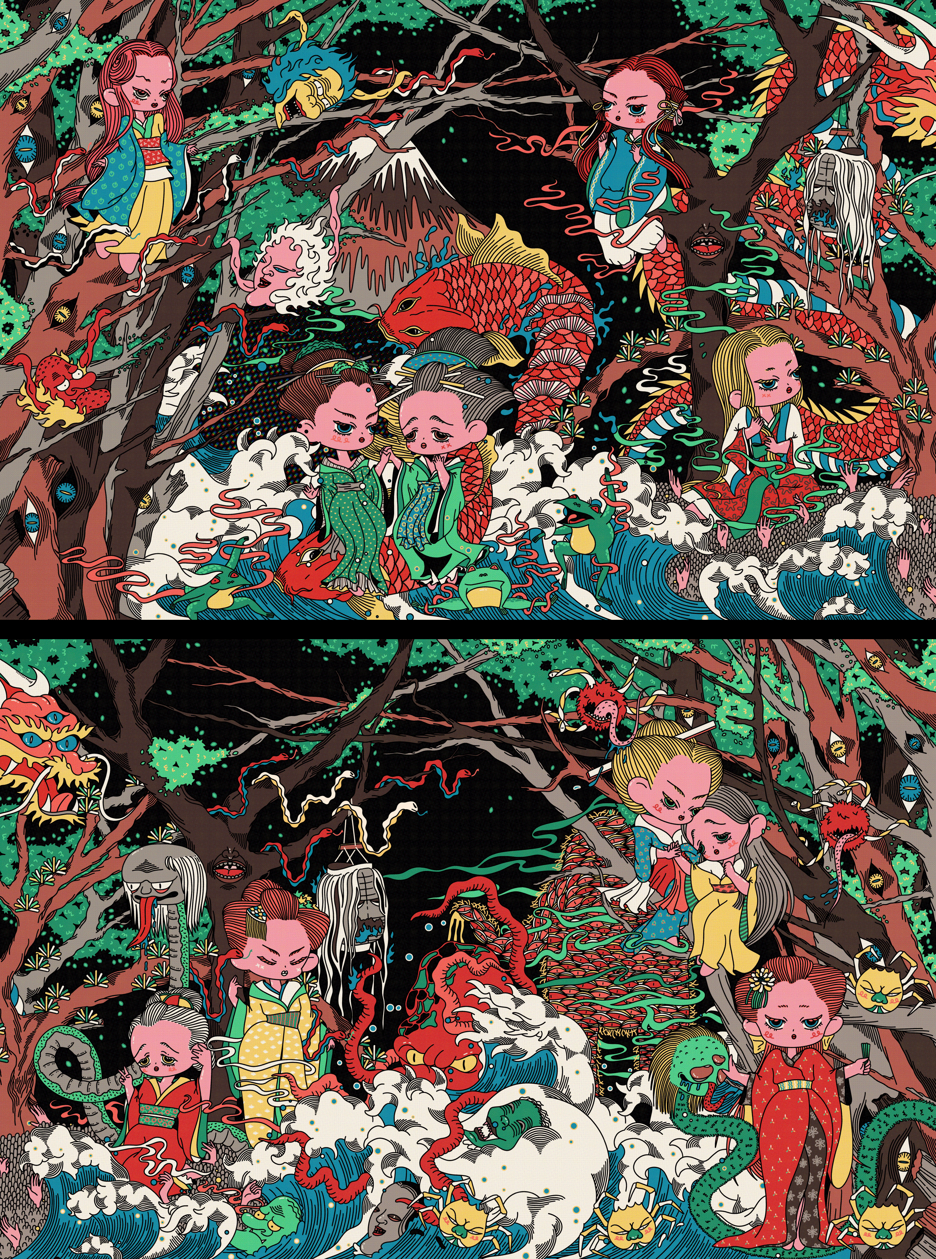 浮世绘 | 一些鬼怪👹（图ZMjY1NDUxNTM2） - 概念设定 - 站酷设计师缪旻含原创素材 - 站酷ZCOOL