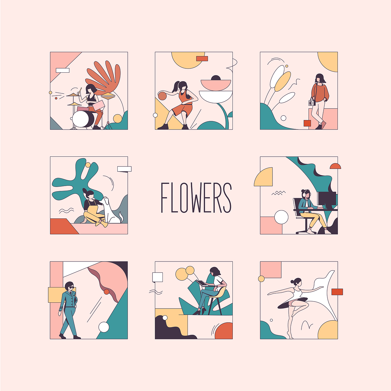 Flowers Dance（图ZMjIzODA4ODUy） - 海报 - 站酷设计师冷酸柠原创素材 - 站酷ZCOOL