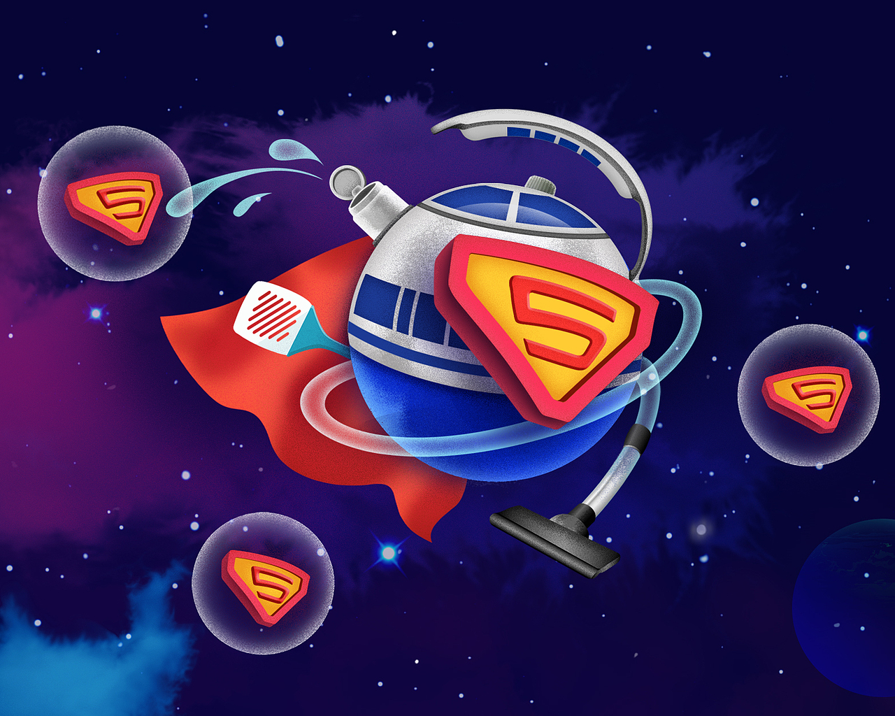 淘宝聚划算99聚星城H5宇宙星球主题插画（图ZNTg0ODM5NDQ=） - 商业插画 - 站酷设计师neuneuneu原创素材 - 站酷ZCOOL