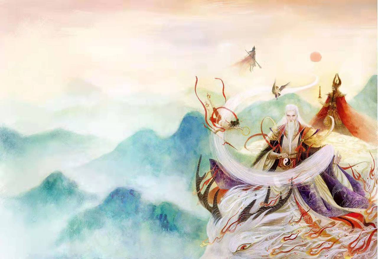 给《封神榜》画的一系列插图,书将于2020年出版.