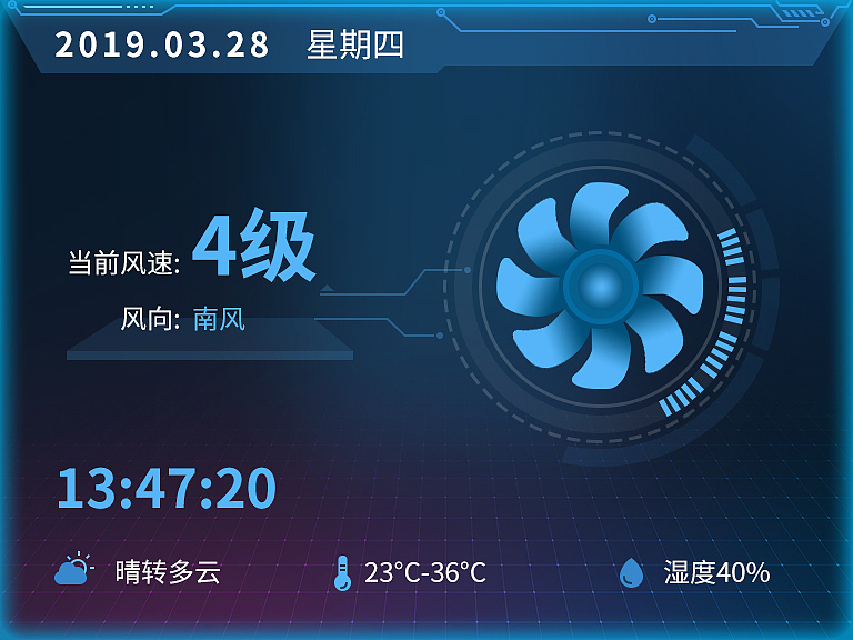 可视化-户外天气显示屏