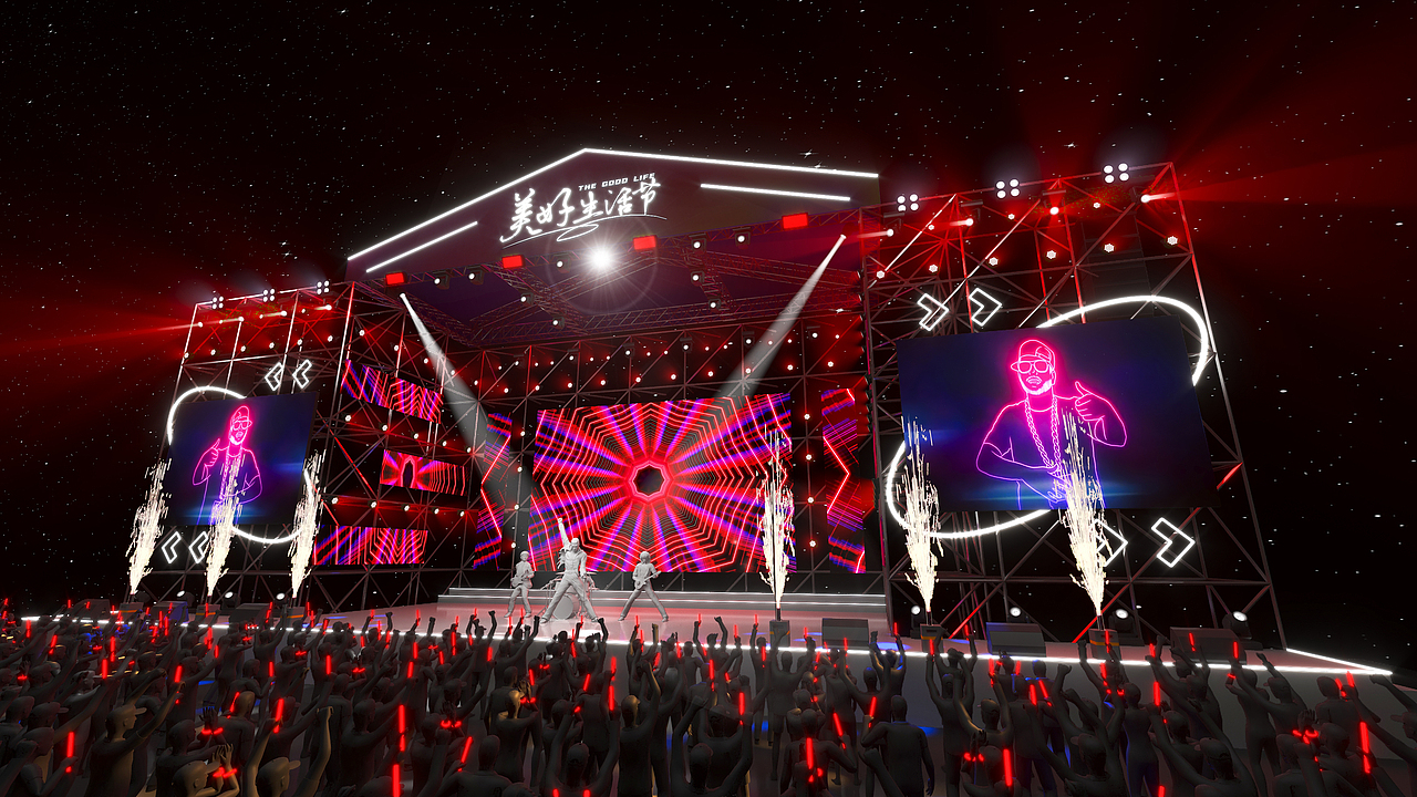 音乐节舞美设计（图ZMzM2MjUzMjIw） - 其他三维 - 站酷设计师Jonson7原创素材 - 站酷ZCOOL