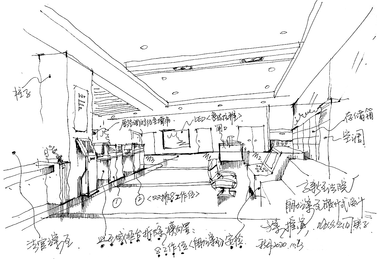 政务大厅空间手绘推演