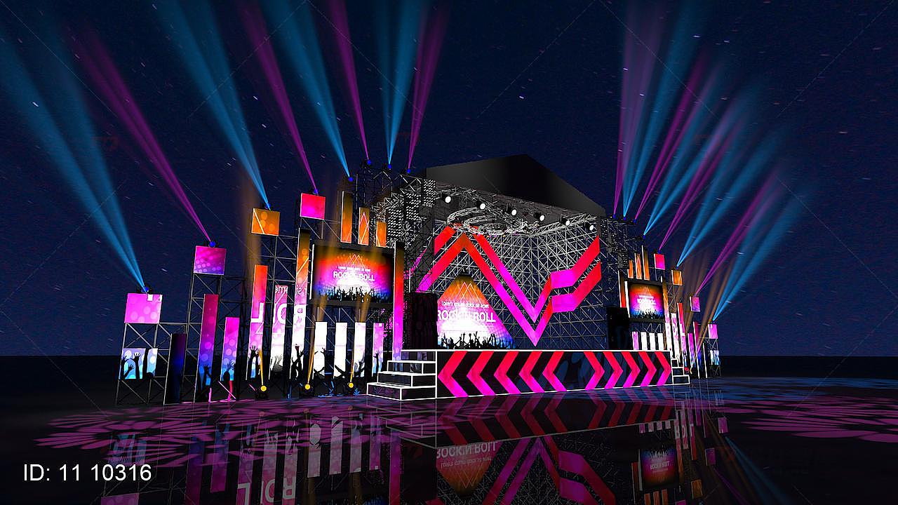 炫酷灯光周年庆舞台