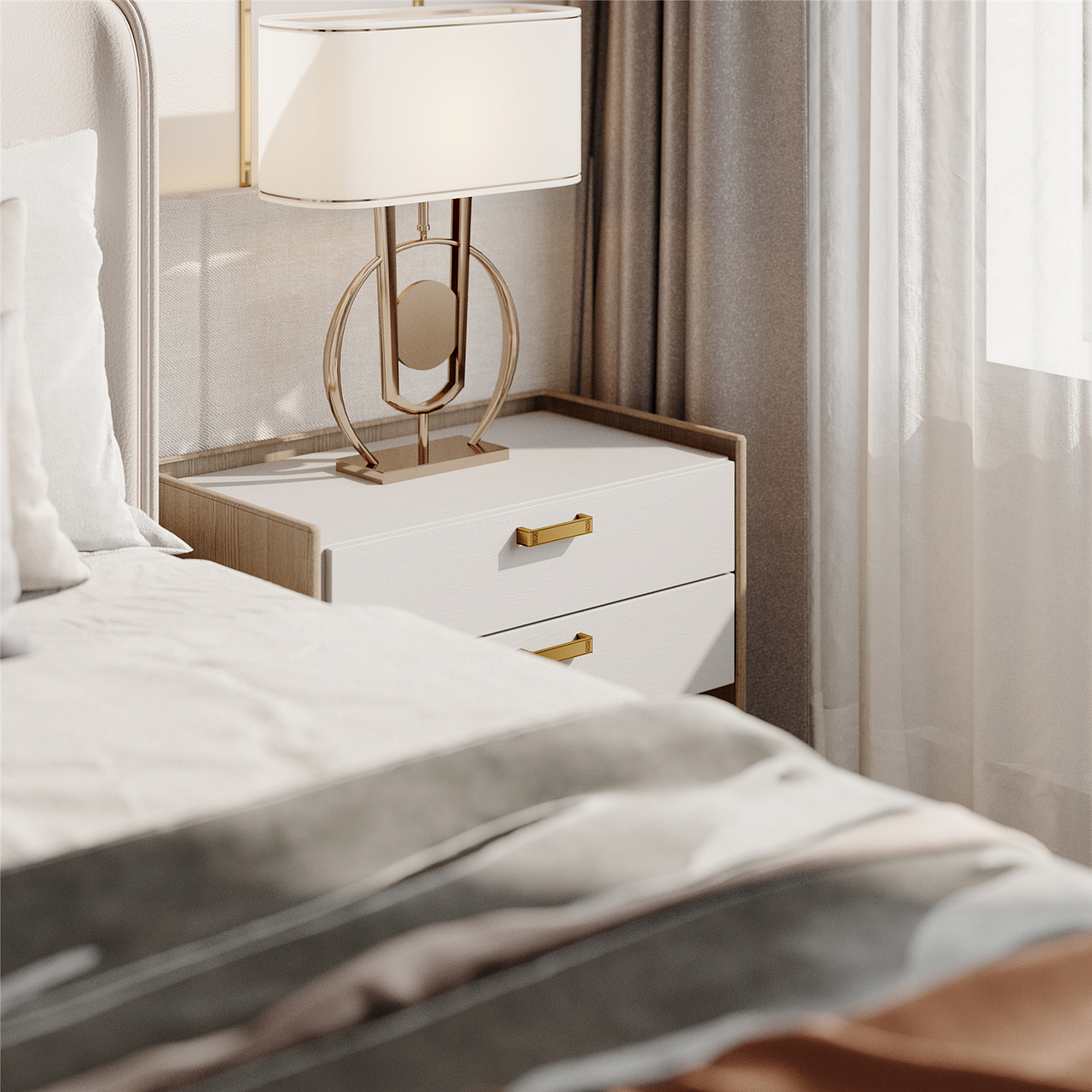 产品渲染-门把手合集