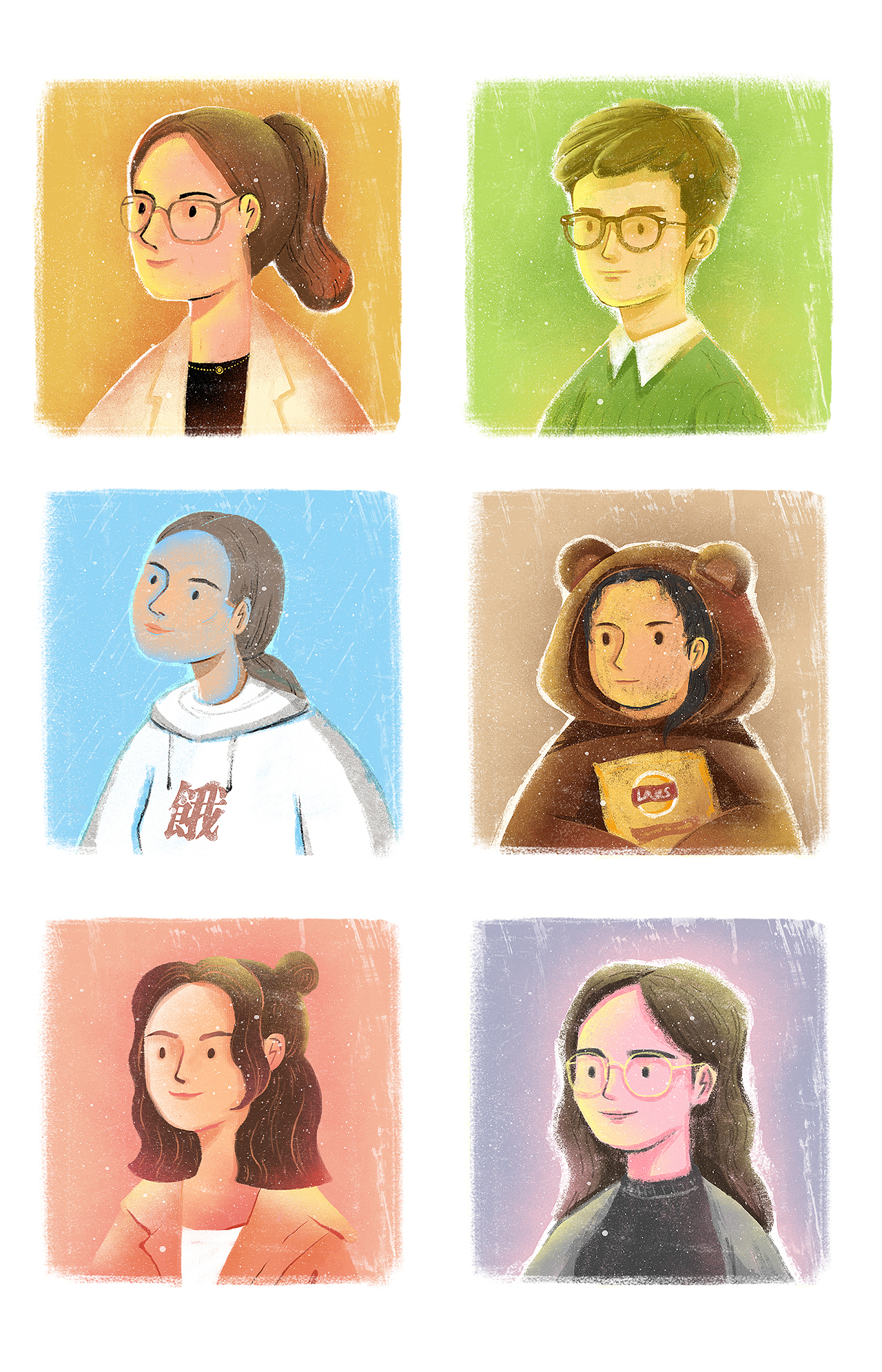 给同事们画的画们（图ZMjg4NDg0Mjky） - 创作习作 - 站酷设计师张白眼儿原创素材 - 站酷ZCOOL