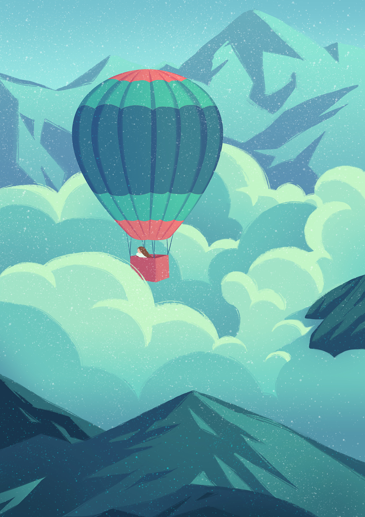 热气球|插画|创作习作|头上的包v - 原创作品 - 站酷 (zcool)