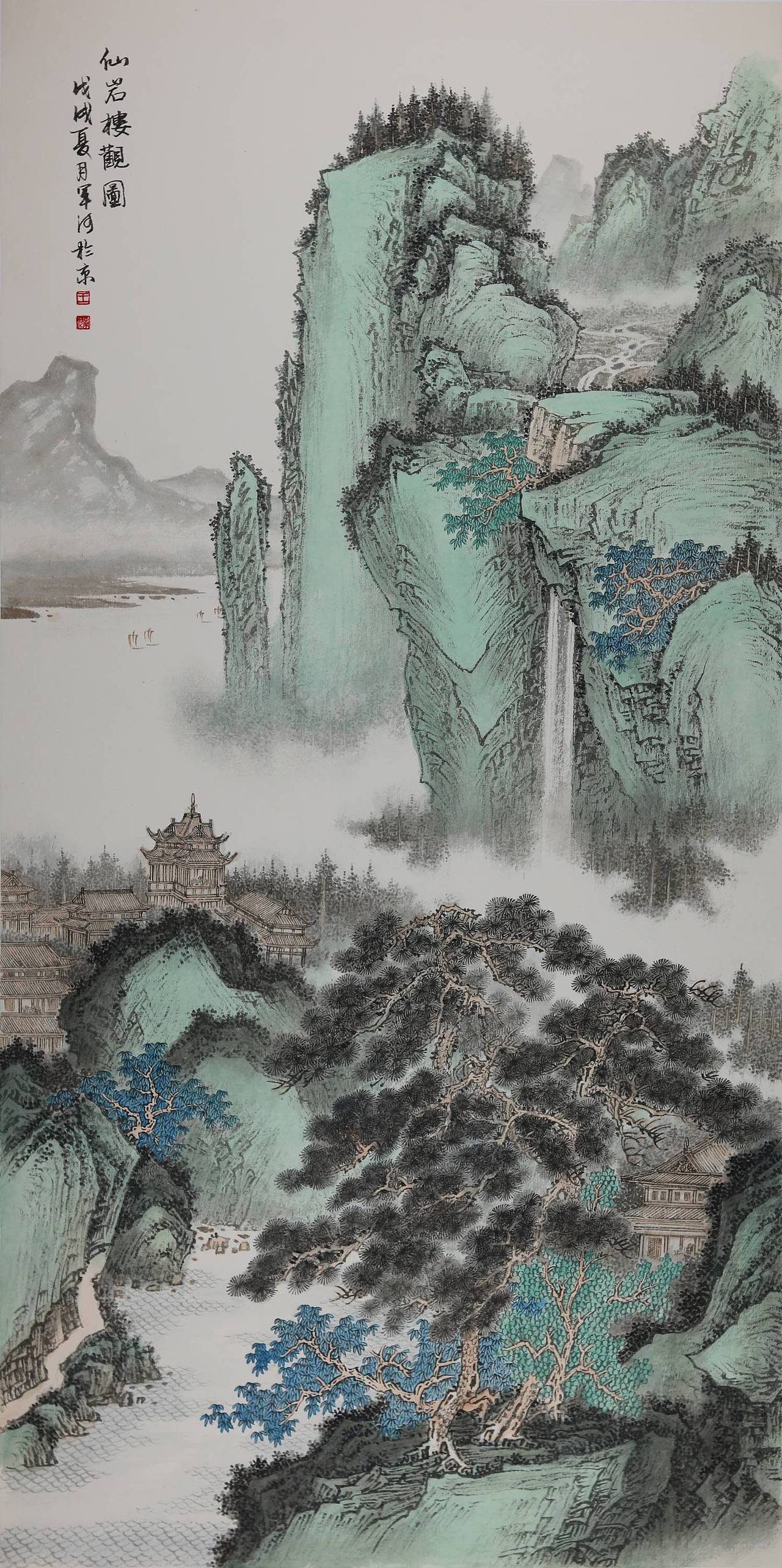 当代工笔山水名家王军河作品欣赏（图ZMjA1NTUwMzc2） - 绘画 - 站酷设计师水为邻原创素材 - 站酷ZCOOL