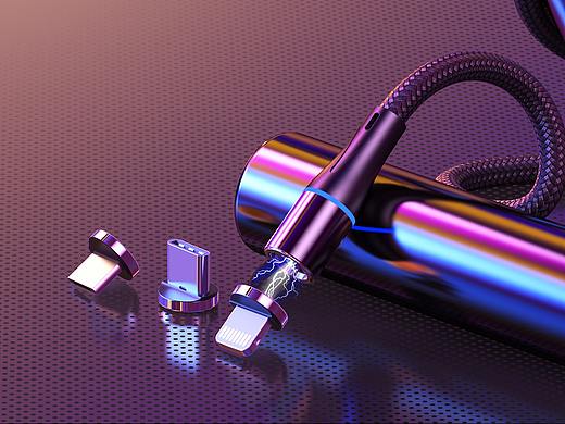 KS渲染:磁吸数据线