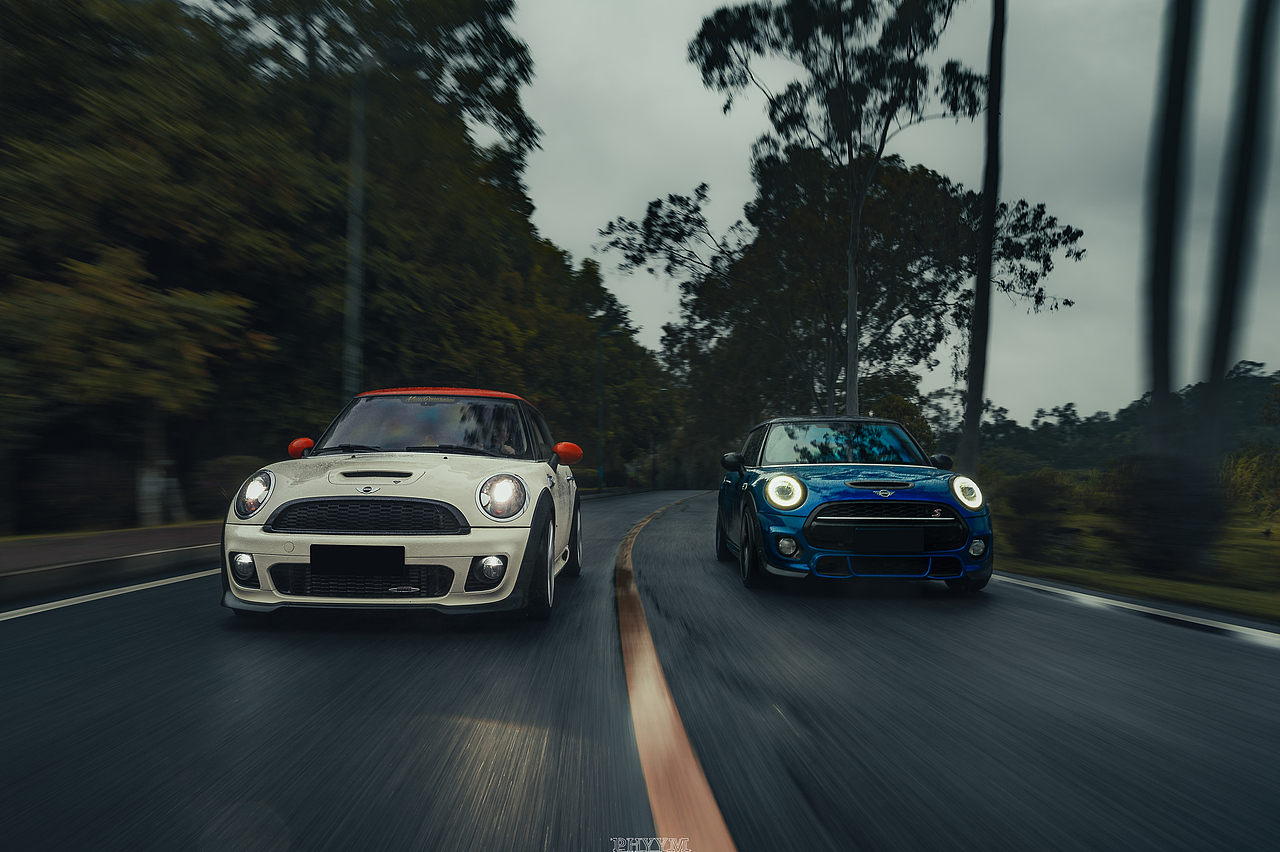 汽車攝影 雨中追逐的mini R&F （圖ZMjkwMzEzMjU2） - 產(chǎn)品攝影 - 站酷設(shè)計師phyym玉米原創(chuàng)素材 - 站酷ZCOOL