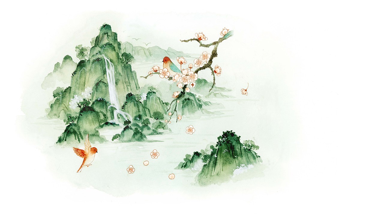 画 br>远看山有色,近听水无声.  br>春去花还在,人来鸟不惊.