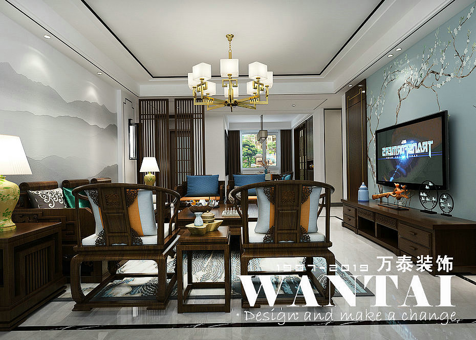 泰安开元盛世 · 和园 135 m² 新中式装修风格效果图