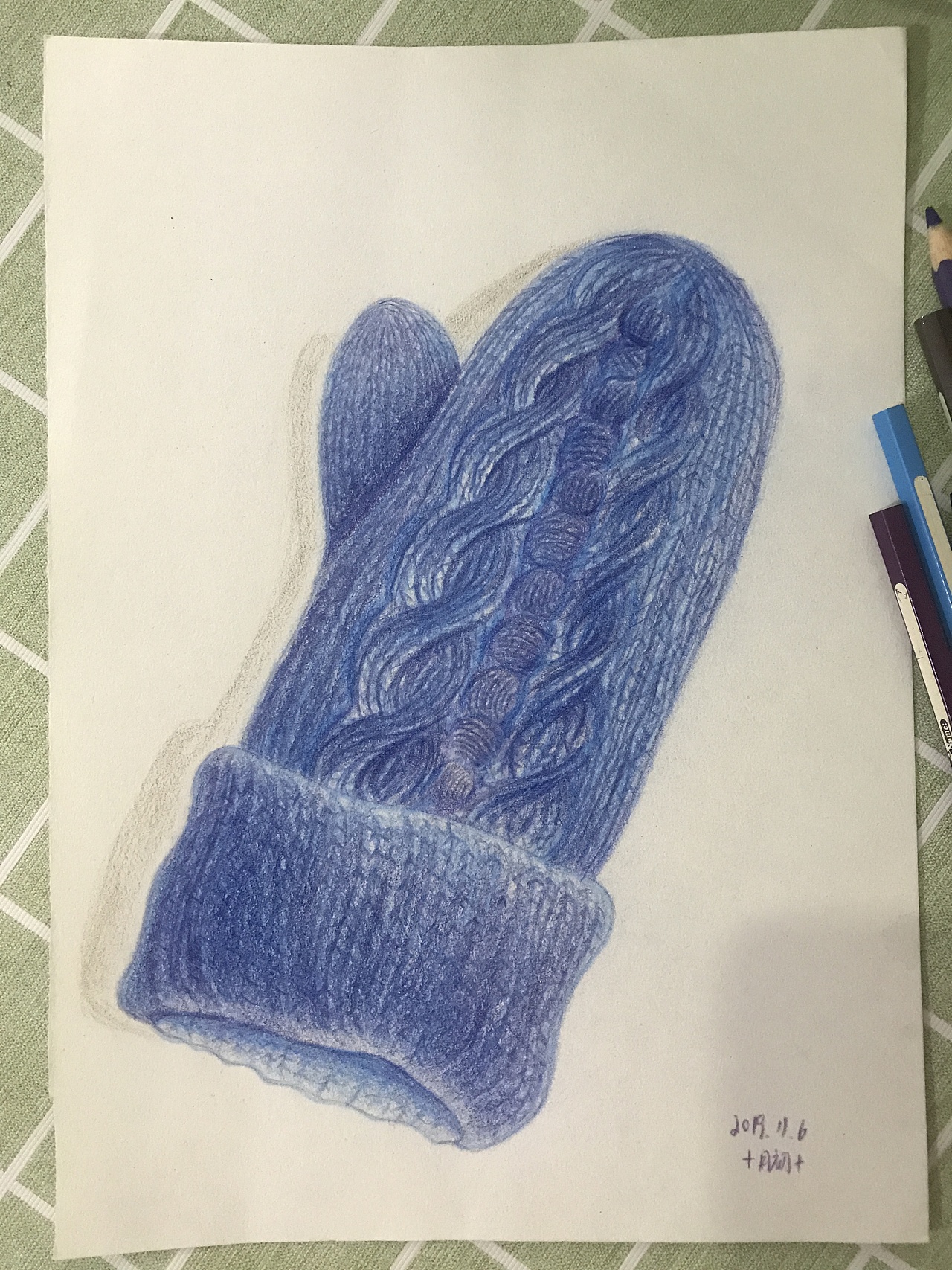 手套|插画|艺术插画|薇莹光夏_临摹作品-站酷zcool