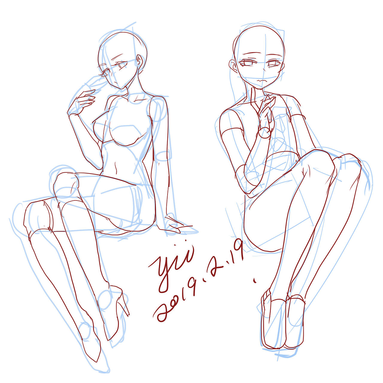 2019年1&2月部分速写