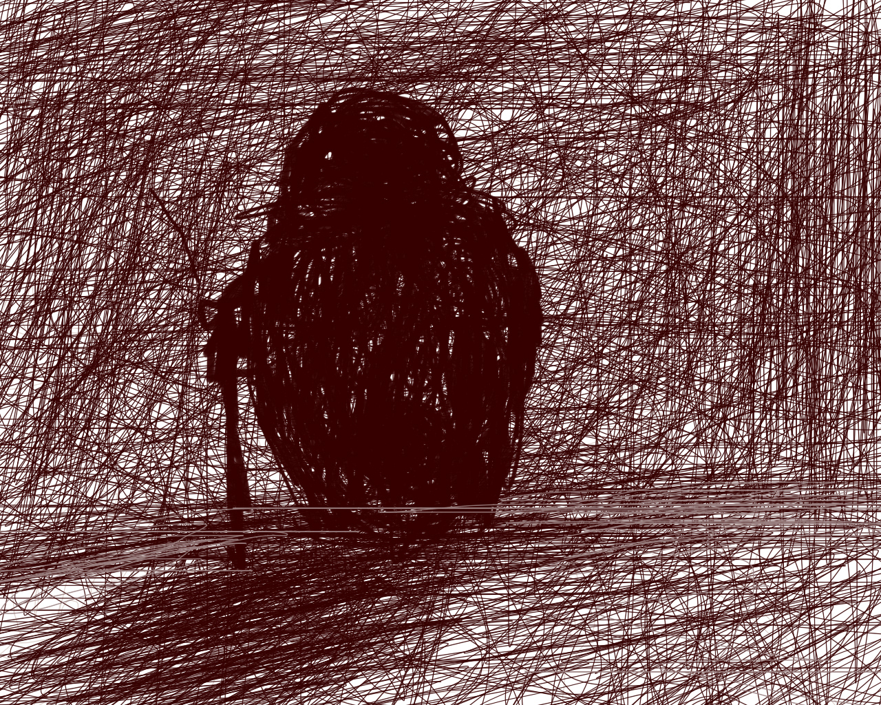 孤独的画阴暗图片