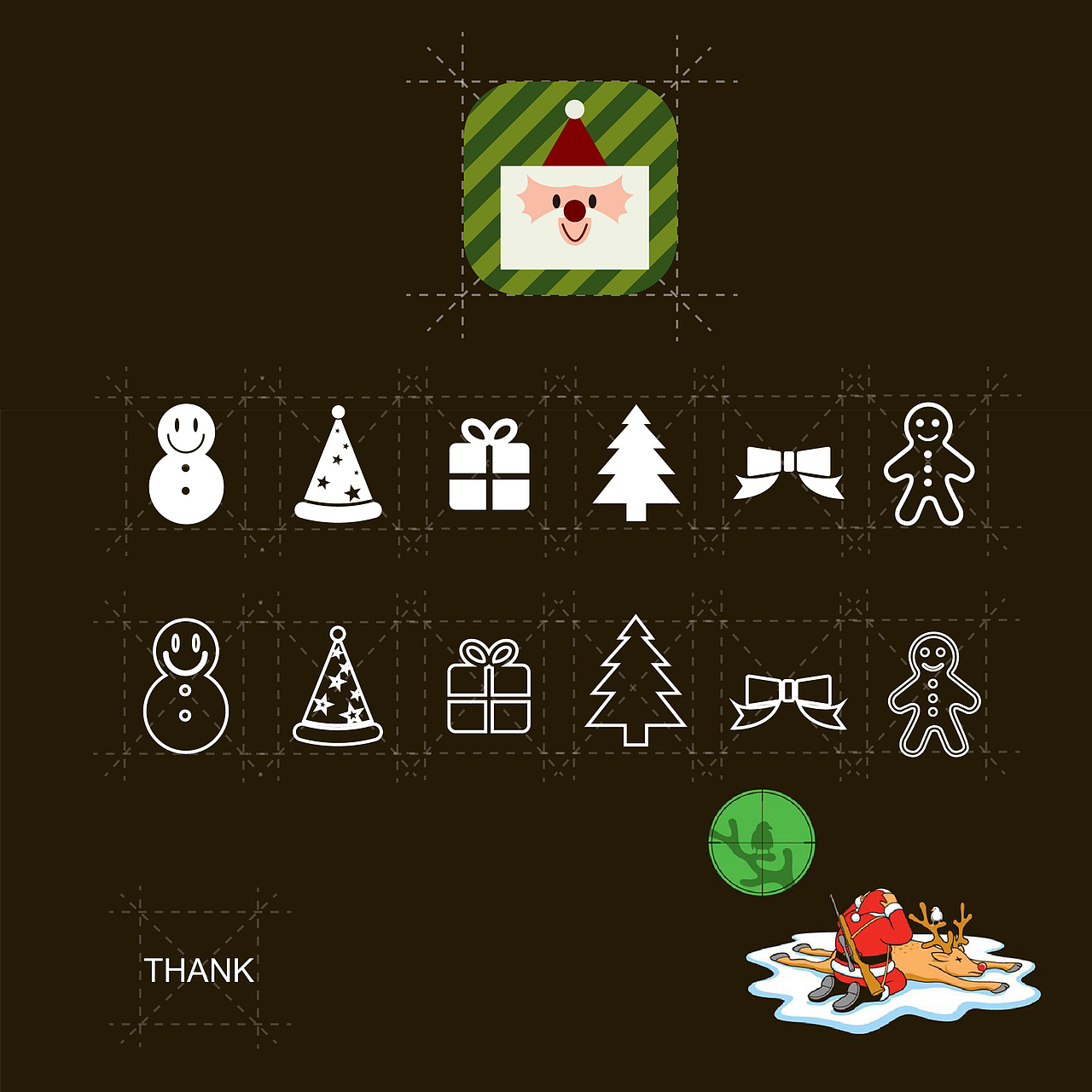 圣诞节主题图标（图ZMzU3MDM0ODA=） - 图标 - 站酷设计师桑子涵原创素材 - 站酷ZCOOL