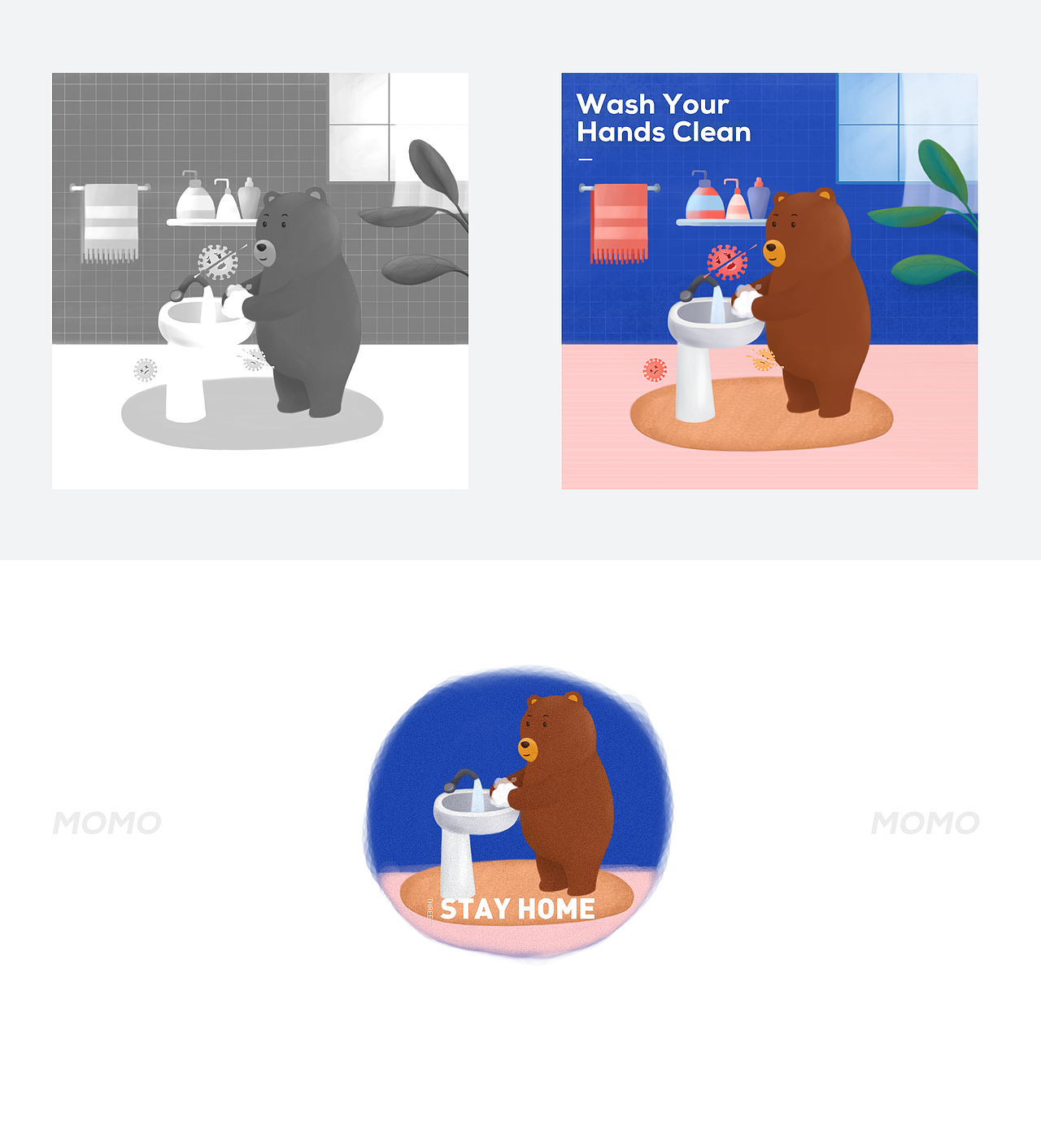 疫情插画（图ZMjA3MjY2NDU2） - 商业插画 - 站酷设计师猫小白neko原创素材 - 站酷ZCOOL