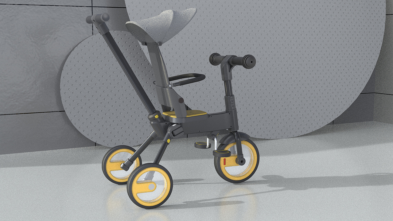 儿童多功能三轮车（图ZMjM4NjQ5NTMy） - 玩具 - 站酷设计师杭州猫谱工业设计原创素材 - 站酷ZCOOL