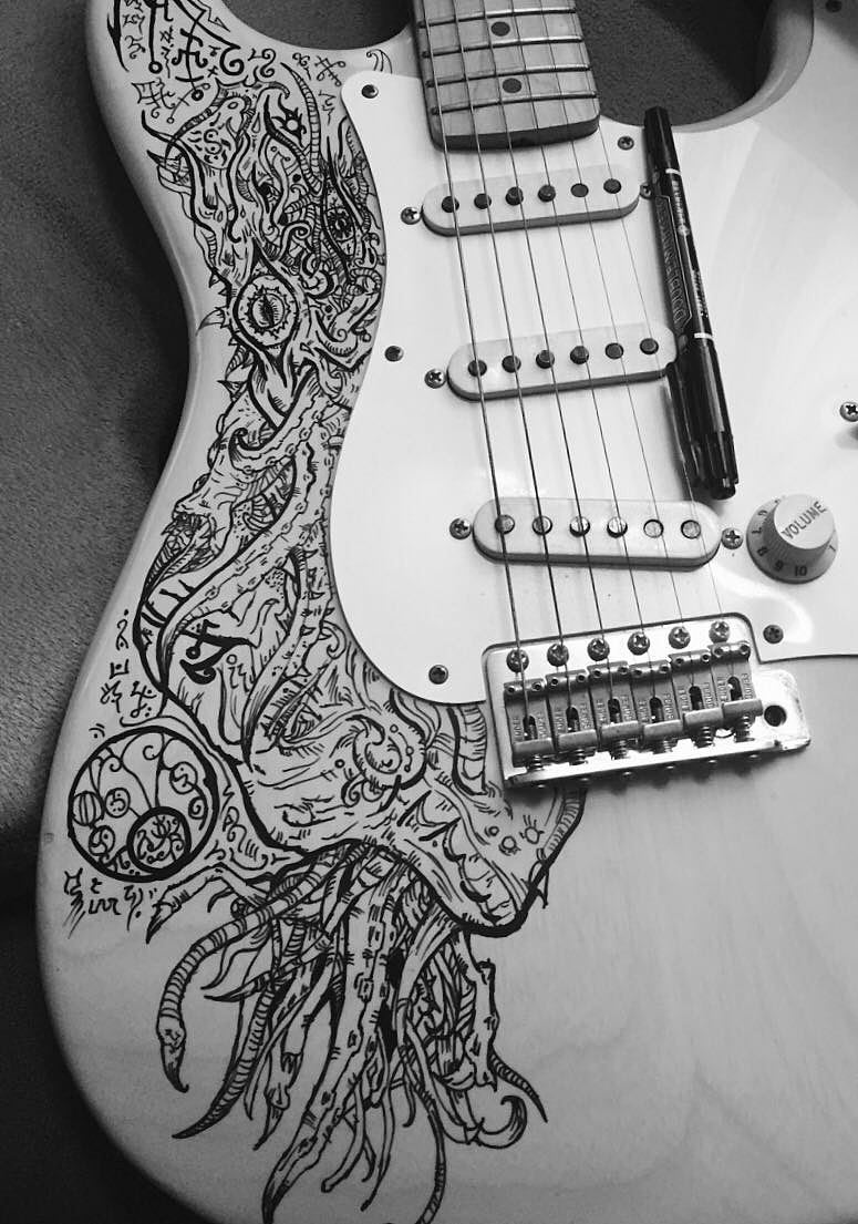 克苏鲁之歌-电吉他手绘