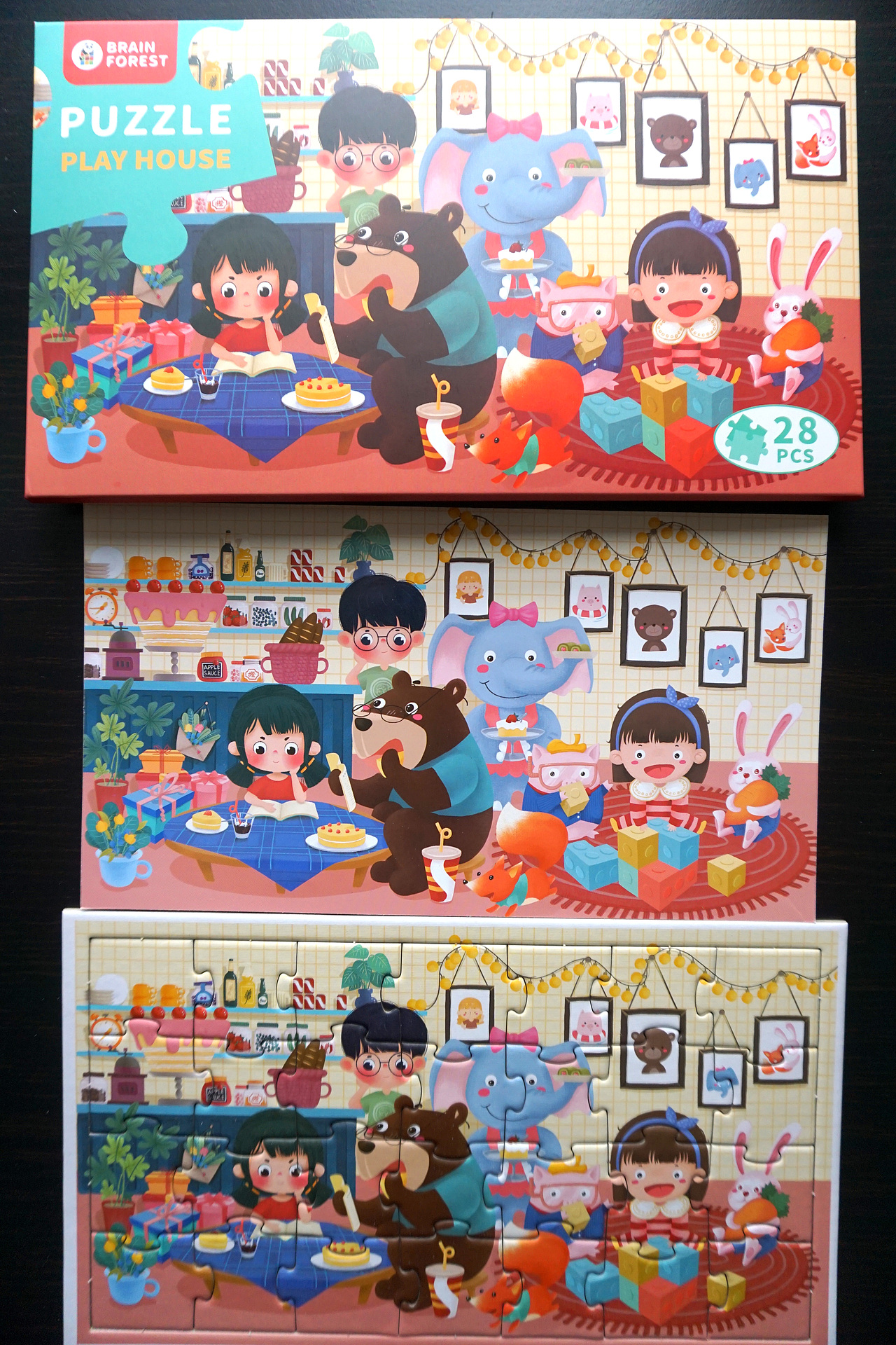 第一套插画印刷作品【儿童拼图】