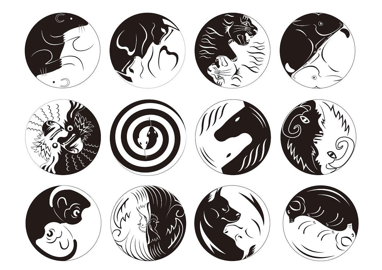 十二生肖--阴阳图腾（图ZMTgxMTI4OTU2） - Logo - 站酷设计师设计三角猫原创素材 - 站酷ZCOOL