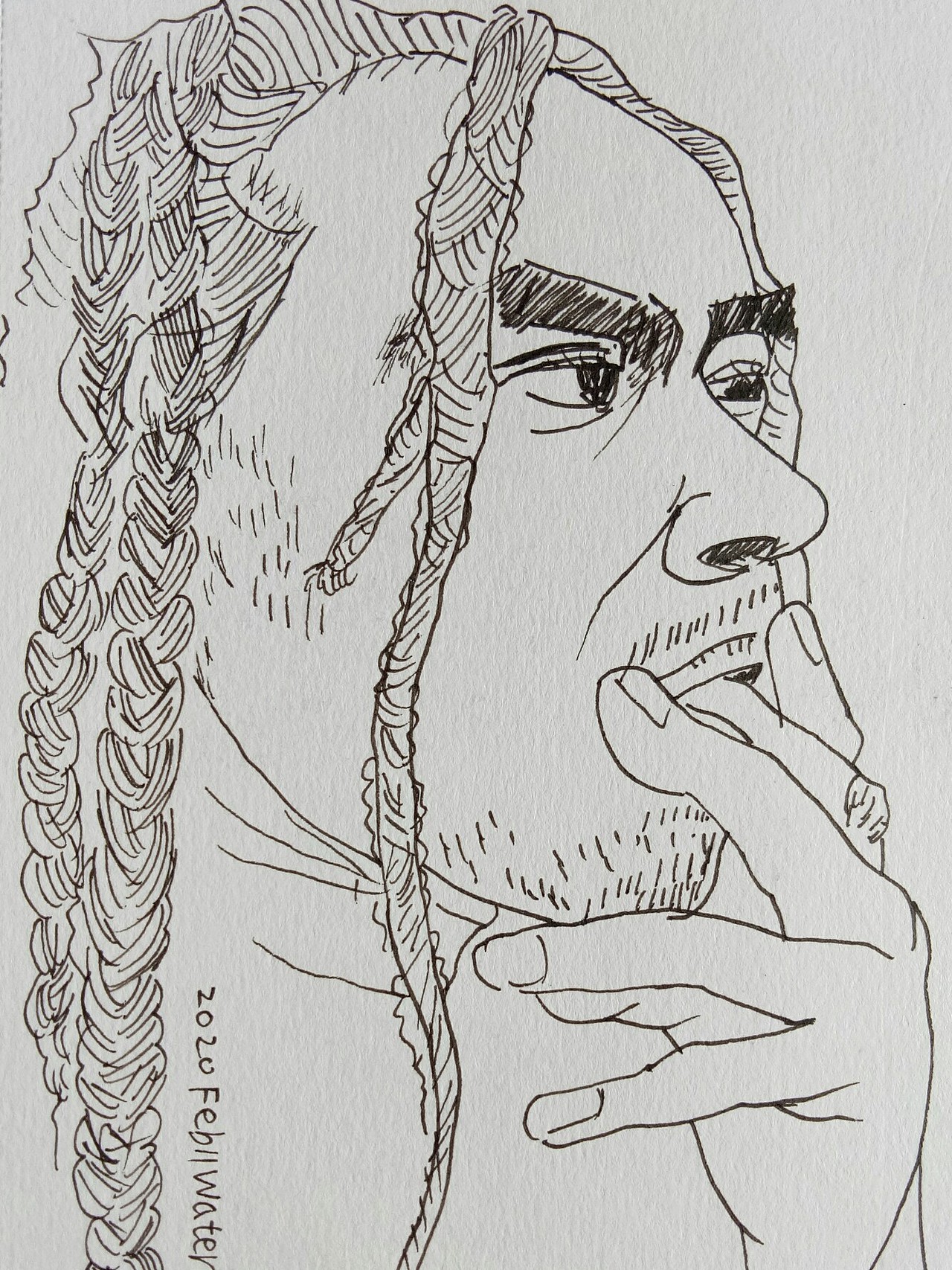 北美人物头像速写