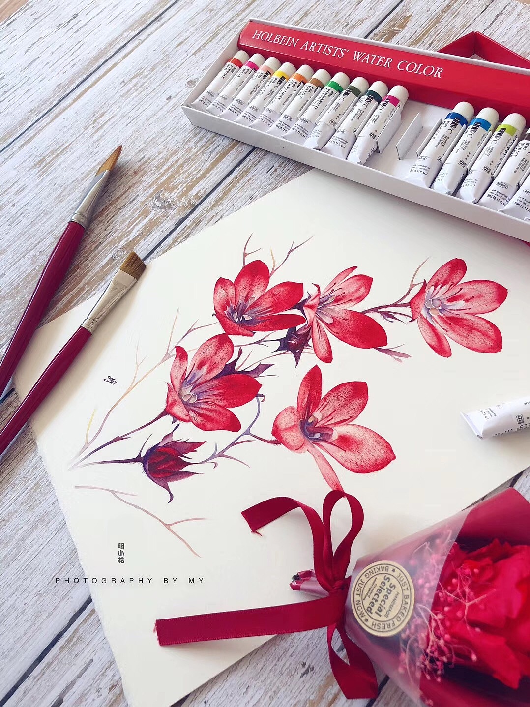 小花的水彩～姹嫣荆棘～（图ZMTMzMDk3MzA4） - 绘画 - 站酷设计师明小花原创素材 - 站酷ZCOOL